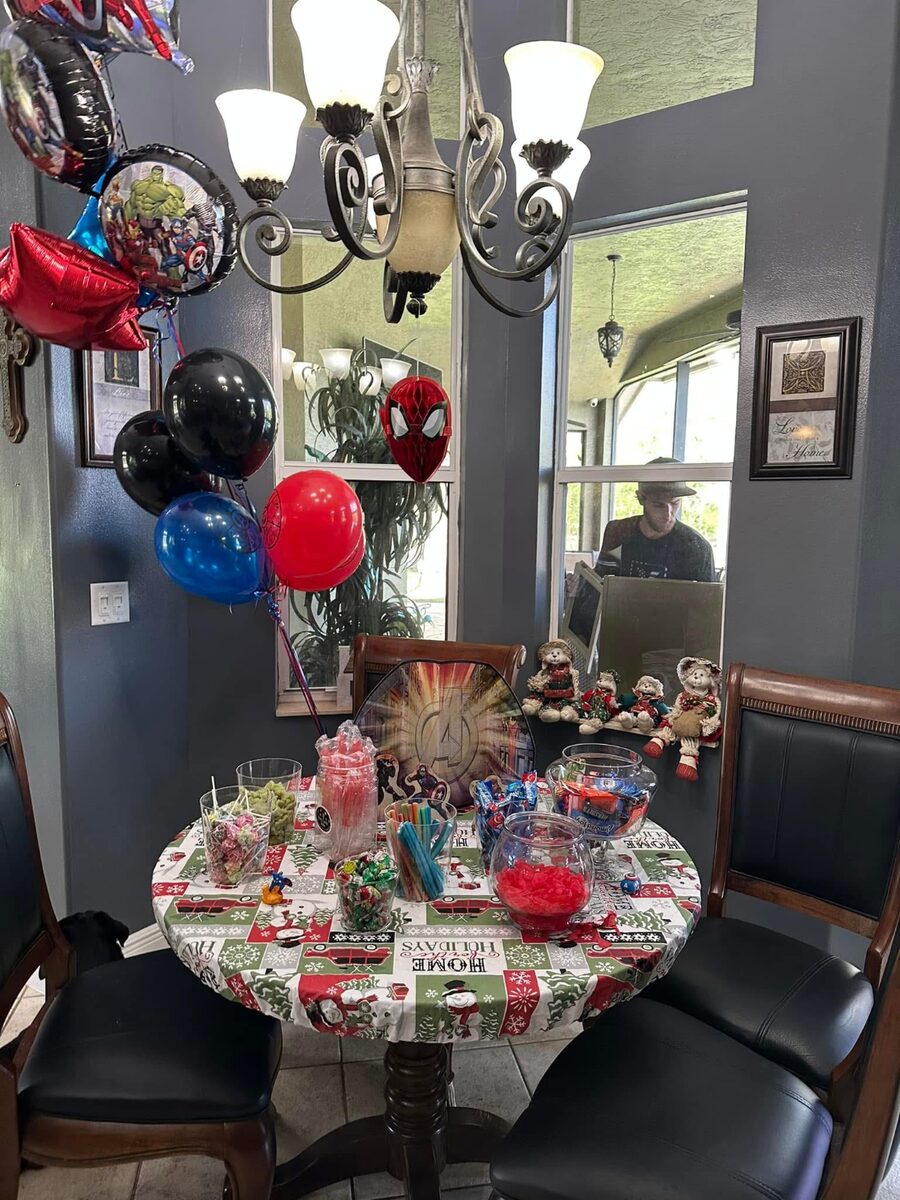 Avengers themed candy table